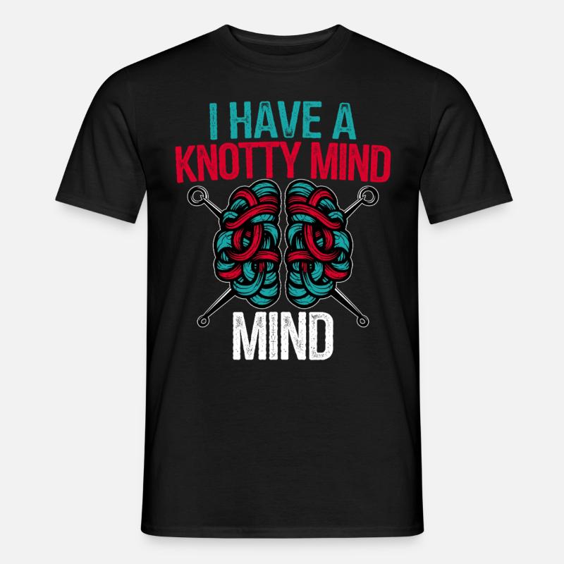 Häkeln - Männer T-Shirt - Schwarz