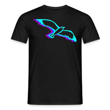 Retro Seemöwe Seemöwe Seevogel Vaporwave - Männer T-Shirt - Schwarz - Vorne - AI Model Male 178 light (178cm)