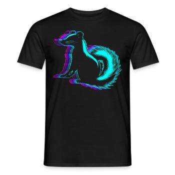 Retro Skunk Tier Vaporwave - Männer T-Shirt - Schwarz - Vorne - AI Model Male 178 light (178cm)