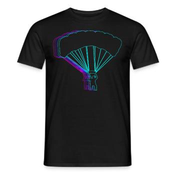 Parachutisme rétro - T-shirt homme - noir - Devant - AI Model Male 178 light (178cm)
