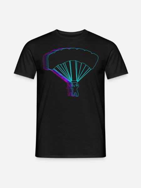 Retro Skydiving Skydiving - Men's T-Shirt - black