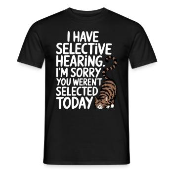 Sarcasm Kitten Cat - Men's T-Shirt - black - Front - AI Model Male 178 light (178cm)