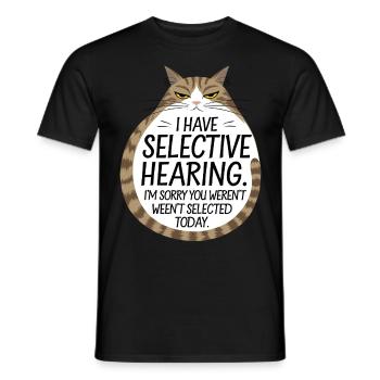 Sarcasm Kitten Cat - Men's T-Shirt - black - Front - AI Model Male 178 light (178cm)