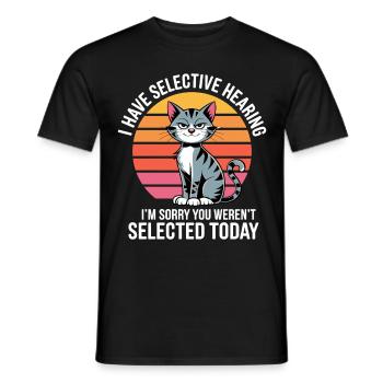 Sarcasm Kitten Cat - Men's T-Shirt - black - Front - AI Model Male 178 light (178cm)