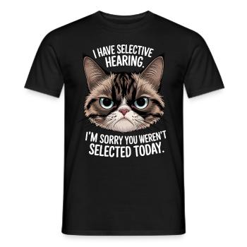 Sarcasm Kitten Cat - Men's T-Shirt - black - Front - AI Model Male 178 light (178cm)