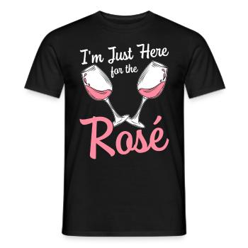 Wein Rosé - Männer T-Shirt - Schwarz - Vorne - AI Model Male 178 light (178cm)