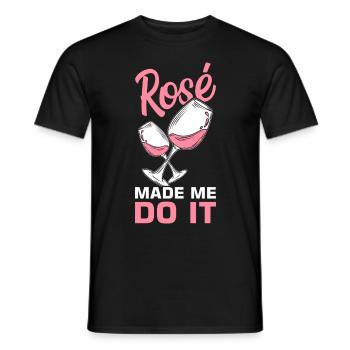 Wein Rosé - Männer T-Shirt - Schwarz - Vorne - AI Model Male 178 light (178cm)