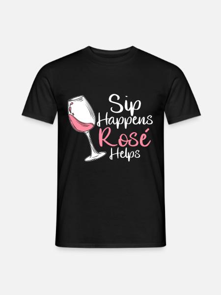 Vin Rosé - T-shirt homme - noir
