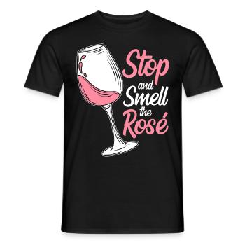 Wein Rosé - Männer T-Shirt - Schwarz - Vorne - AI Model Male 178 light (178cm)