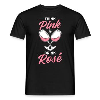 Wine Rosé - Men's T-Shirt - black - Front - AI Model Male 178 light (178cm)