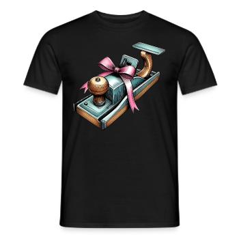 Coquette Bow Woodworking Woodworker - Men's T-Shirt - black - Front - AI Model Male 178 light (178cm)