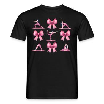 Kokette Bogen Pilates Fitness Workout Rosa - Männer T-Shirt - Schwarz - Vorne - AI Model Male 178 light (178cm)