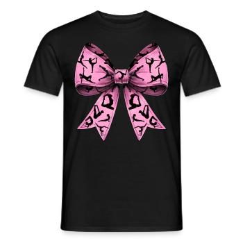 Coquette Bow Pilates Fitness Workout Motif Rose - T-shirt homme - noir - Devant - AI Model Male 178 light (178cm)