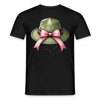 Coquette Bow Zookeeping Zookeeper Hat Pink - Men's T-Shirt - black - Front - AI Model Male 178 light (178cm)