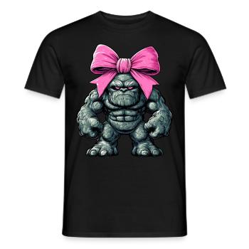 Coquettish Bow Golem Jewish Folklore Jew Mom - Men's T-Shirt - black - Front - AI Model Male 178 light (178cm)