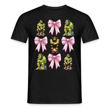 Arc Coquet Ogre Monstre Halloween Maman - T-shirt homme - noir - Devant - AI Model Male 178 light (178cm)