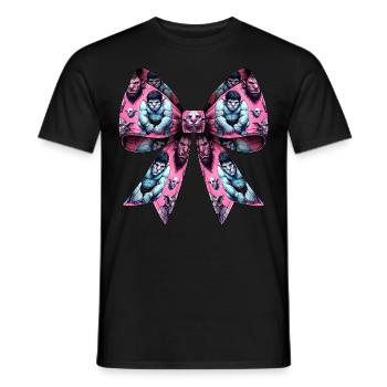 Coquette noeud Ogre motif monstre Halloween maman - T-shirt homme - noir - Devant - AI Model Male 178 light (178cm)