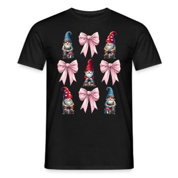 Coquette Bogen Gnom St. Patricks Day Kobold - Männer T-Shirt - Schwarz - Vorne - AI Model Male 178 light (178cm)