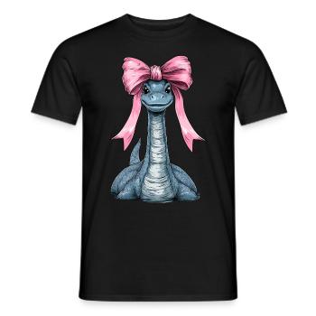 Coquette Bow Loch Ness Monster Nessie - T-shirt homme - noir - Devant - AI Model Male 178 light (178cm)