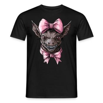 Coquette Bow El Chupacabra Kryptide Kryptozoologie - Männer T-Shirt - Schwarz - Vorne - AI Model Male 178 light (178cm)