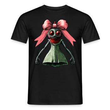 Coquette Bow Flatwoods Monster Cryptid - Men's T-Shirt - black - Front - AI Model Male 178 light (178cm)
