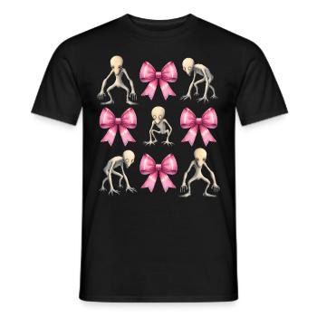 Coquette Bogen Dover Dämon Kryptide Kryptozoologie - Männer T-Shirt - Schwarz - Vorne - AI Model Male 178 light (178cm)