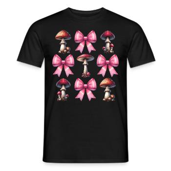 Coquette Arc Champignon Chasse Cottagecore Mycologie - T-shirt homme - noir - Devant - AI Model Male 178 light (178cm)