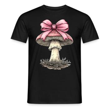 Coquette Arc Champignon Chasse Cottagecore Mycologie - T-shirt homme - noir - Devant - AI Model Male 178 light (178cm)