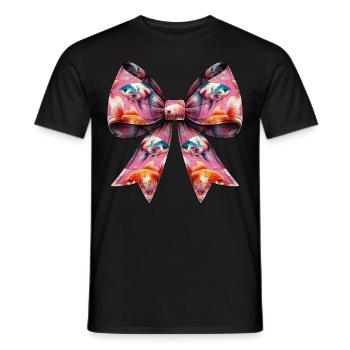 Coquette Bow Goldfish Fish Pattern Mom Mothers - Men's T-Shirt - black - Front - AI Model Male 178 light (178cm)