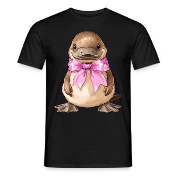 Coquette Bogen Schnabeltier Mädchen Mama Muttertag - Männer T-Shirt - Schwarz - Vorne - AI Model Male 178 light (178cm)