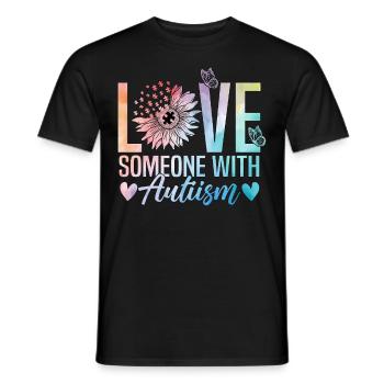 Liebe jemanden mit Autismus - Männer T-Shirt - Schwarz - Vorne - AI Model Male 178 light (178cm)