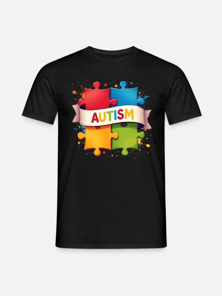 Autismus-Puzzle - Männer T-Shirt - Schwarz