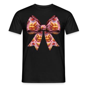 Coquette noeud pépite de poulet Nugget Nug motif - T-shirt homme - noir - Devant - AI Model Male 178 light (178cm)