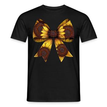 Coquette Schleife Sonnenblume Muster Pflanze Mama - Männer T-Shirt - Schwarz - Vorne - AI Model Male 178 light (178cm)