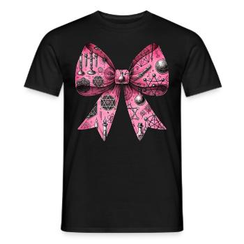 Coquette Bow Alchemy Symbol Pattern Pink - Men's T-Shirt - black - Front - AI Model Male 178 light (178cm)