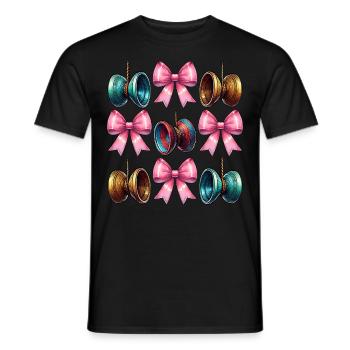 Coquette Bow Yoyo Spielzeug Mädchen Mütter Tag - Männer T-Shirt - Schwarz - Vorne - AI Model Male 178 light (178cm)