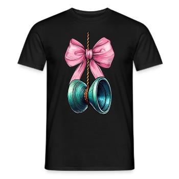 Coquette Bow Yoyo Spielzeug Mädchen Mütter Tag - Männer T-Shirt - Schwarz - Vorne - AI Model Male 178 light (178cm)