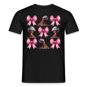 Coquette Arche Volcan Géologie Magma Lava Maman Fille - T-shirt homme - noir - Devant - AI Model Male 178 light (178cm)