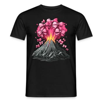 Coquette Arche Volcan Géologie Magma Lava Maman Fille - T-shirt homme - noir - Devant - AI Model Male 178 light (178cm)