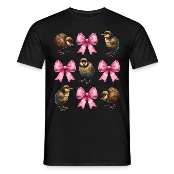 Coquette noeud Kiwi Oiseau Maman Fête des Mères Rose - T-shirt homme - noir - Devant - AI Model Male 178 light (178cm)