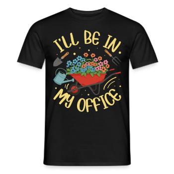 I'LL BE IN MY OFFICE - Men's T-Shirt - black - Front - AI Model Male 178 light (178cm)