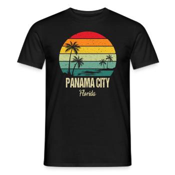 Panama City Florida Beach Vacances souvenirs - T-shirt homme - noir - Devant - AI Model Male 178 light (178cm)