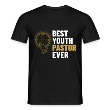 Youth Parish Church Pastor Christian - Men's T-Shirt - black - Front - AI Model Male 178 light (178cm)
