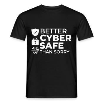 Cyber Security Information Computer Sicherheit - Männer T-Shirt - Schwarz - Vorne - AI Model Male 178 light (178cm)