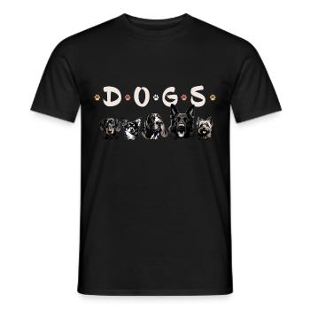 Hund Hunde Schäferhund Chiwawa Dackel Hundehalter - Männer T-Shirt - Schwarz - Vorne - AI Model Male 178 light (178cm)