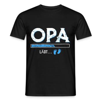 Opa lädt - Männer T-Shirt - Schwarz - Vorne - AI Model Male 178 light (178cm)