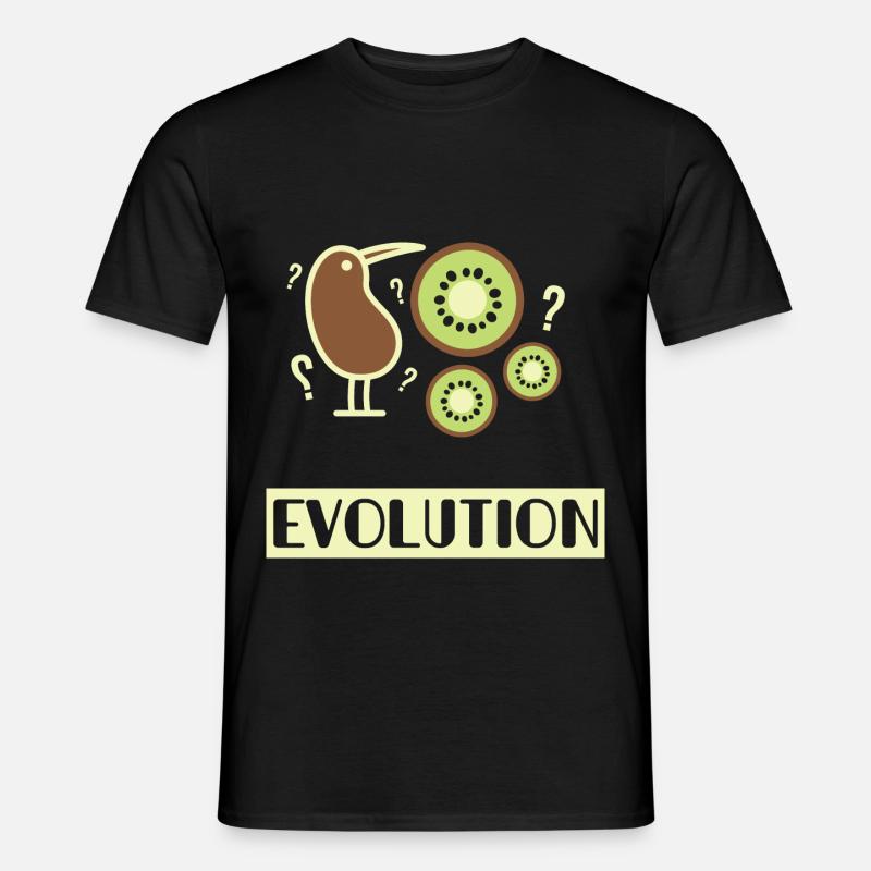 Kiwi Bird Fruit Evolution Joke - Männer T-Shirt - Schwarz