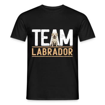 Team Labrador Team Hund Labradormotiv - Männer T-Shirt - Schwarz - Vorne - AI Model Male 178 light (178cm)