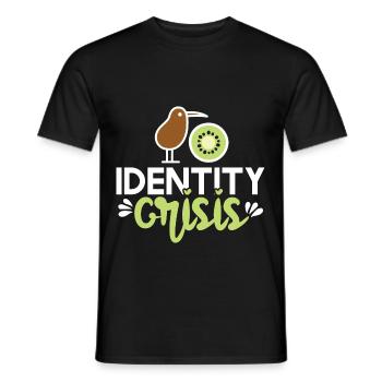 Kiwi Identity Crisis - Männer T-Shirt - Schwarz - Vorne - AI Model Male 178 light (178cm)