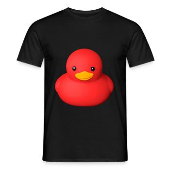 Niedliche rote Gummiente - Männer T-Shirt - Schwarz - Vorne - AI Model Male 178 light (178cm)